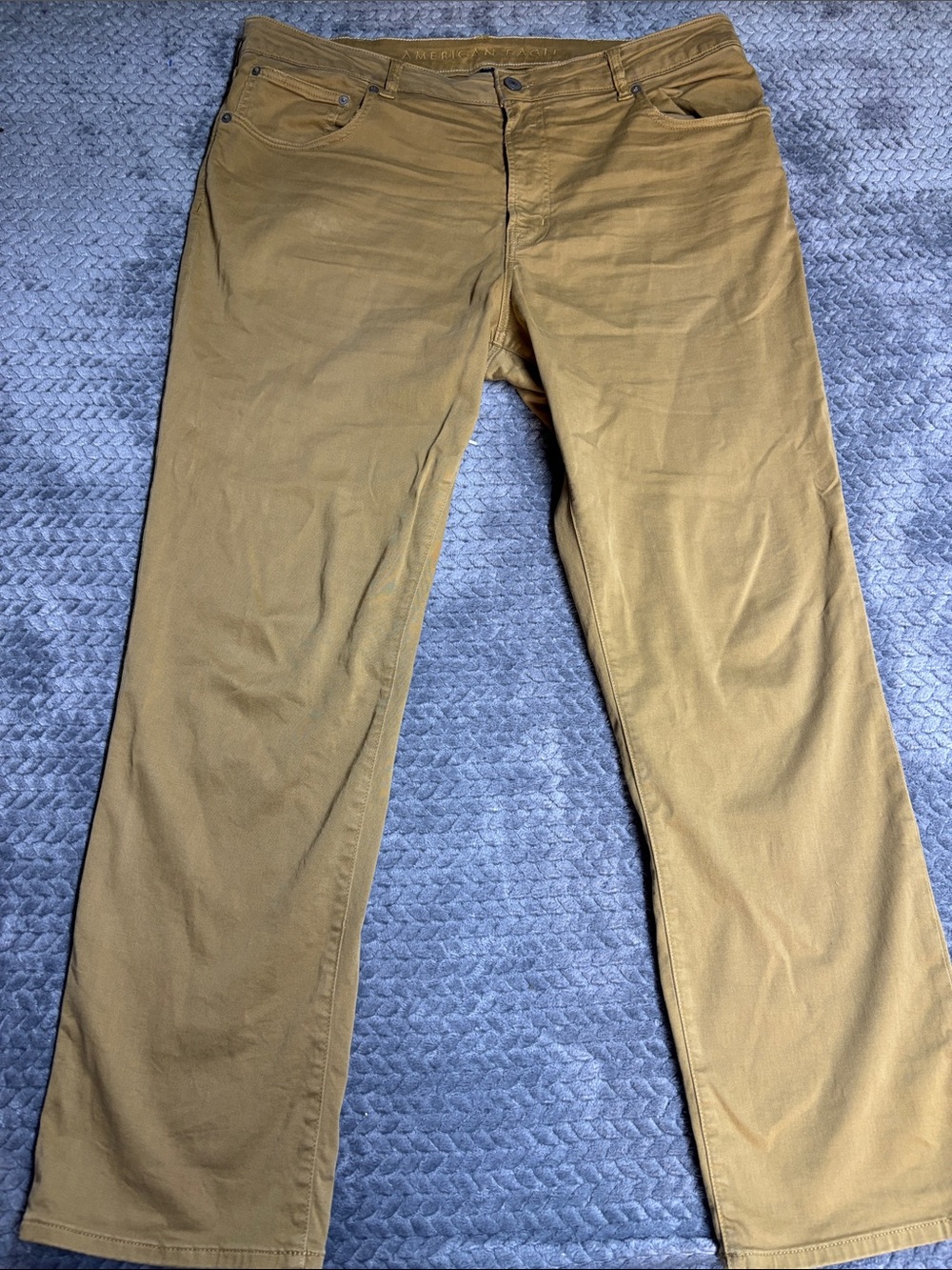 American Eagle Outfitters Men's Khaki Chinos - Mustard Brown
